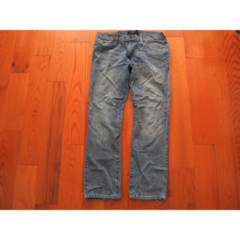 Guess Lincoln Slim Straight Jeans Mens Blue Denim Size 36x30 JMBC0732F43
